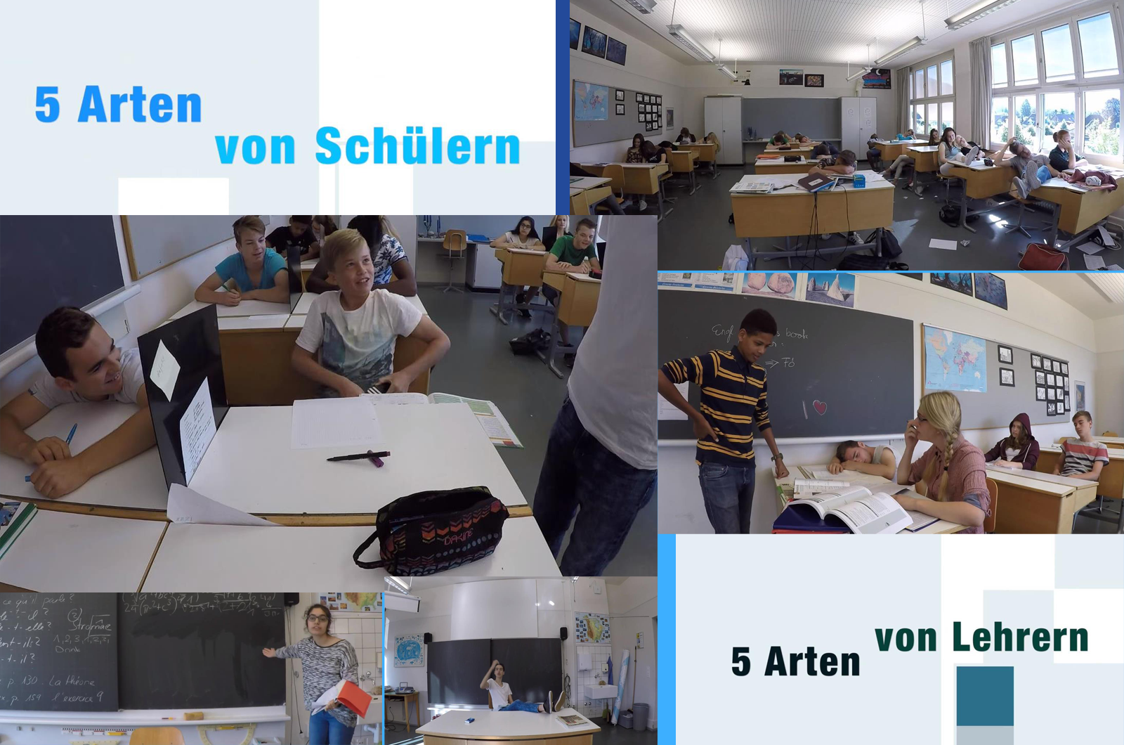 Filmstill «5 Arten von Schülern, 5 Arten con Lehrern»